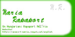 maria rapaport business card